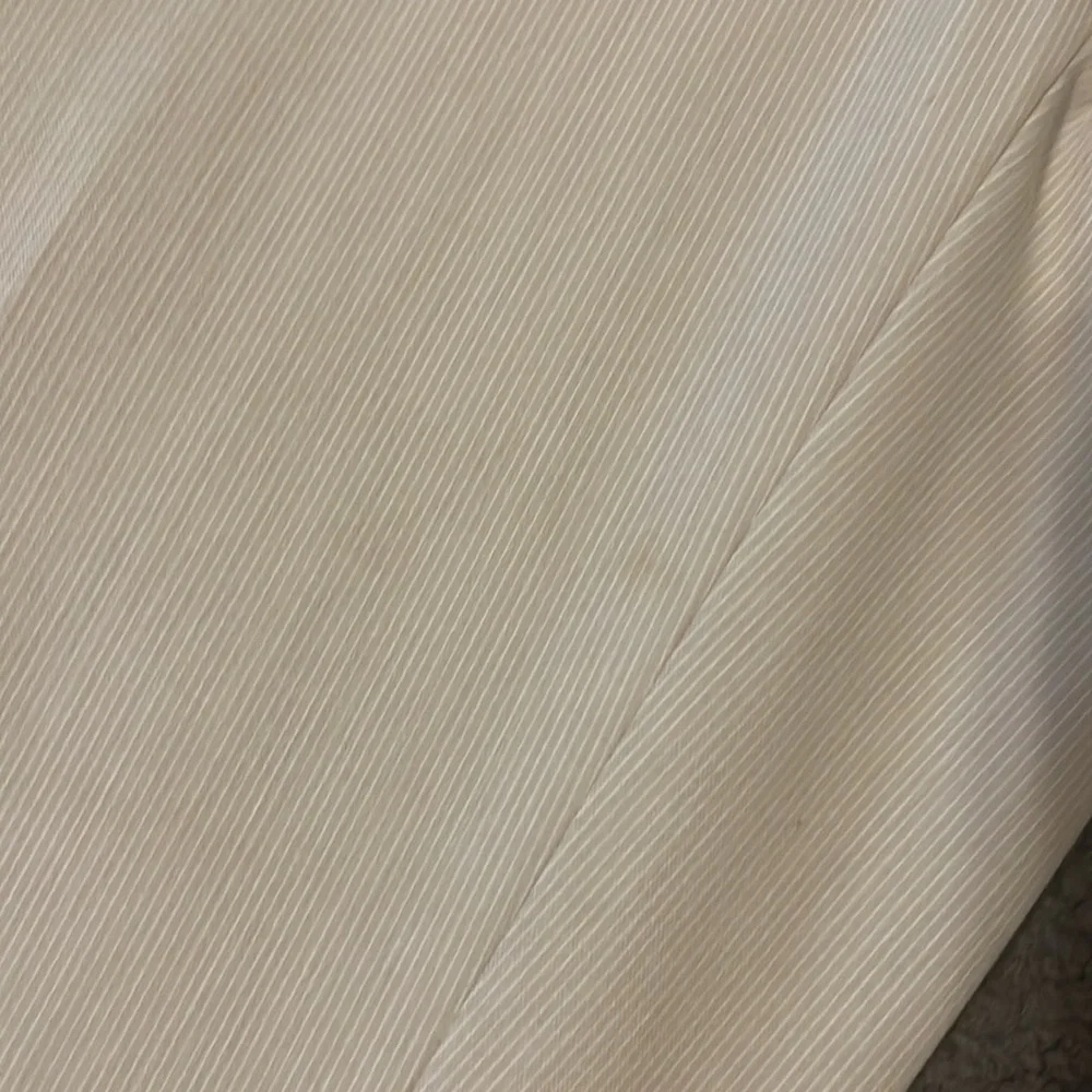WHITE House Black Market Beige Legacy Pant Suit Ruffle Jacket - Picture 11 of 11